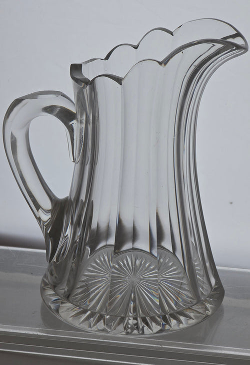 Signed Libbey cut glass pitcher ABP antique.