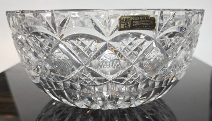 Signed Rexford Crystal Cut Glass Bowl