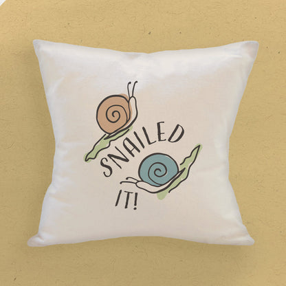 Snailed It! - Square Canvas Pillow