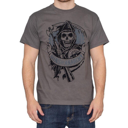 SOA Velvet Flocked Gear Logo T-Shirt-tvso