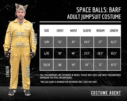 Space Balls Candy Dog Character Adult Unisex Halloween Costume Set Cosplay