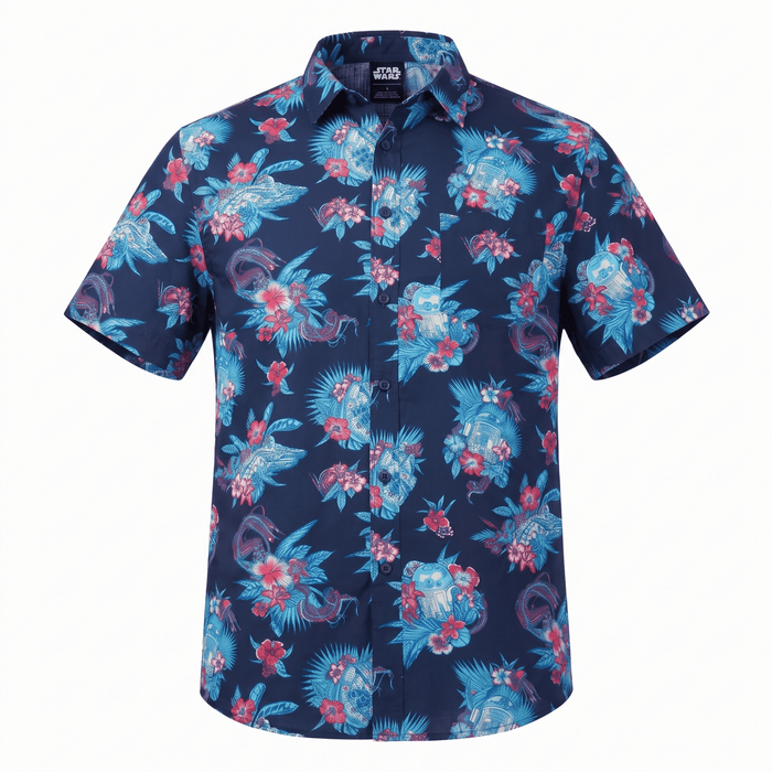 Star Wars Floral Button Up Adult Gift Idea Shirt - TVStoreOnline