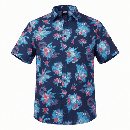 Star Wars Floral Button Up Adult Gift Idea Shirt - TVStoreOnline