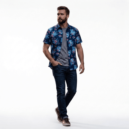 Star Wars Floral Button Up Adult Gift Idea Shirt - TVStoreOnline