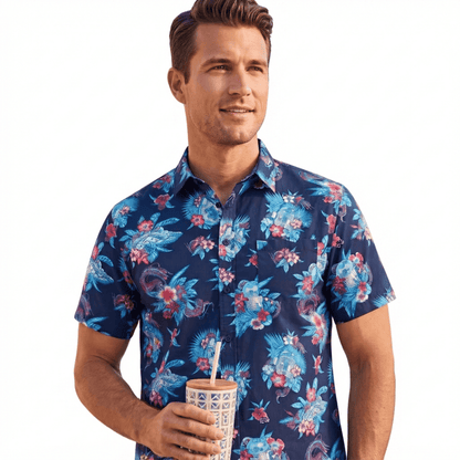 Star Wars Floral Button Up Adult Gift Idea Shirt - TVStoreOnline