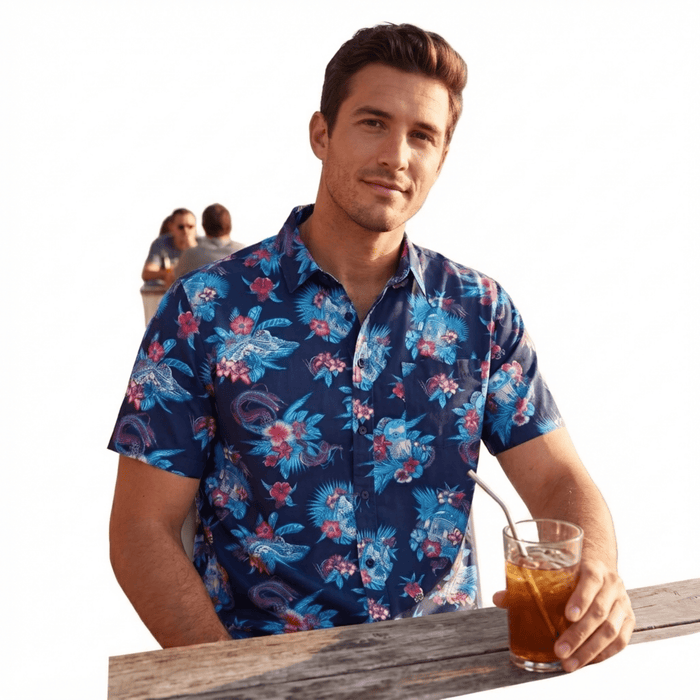 Star Wars Floral Button Up Adult Gift Idea Shirt - TVStoreOnline