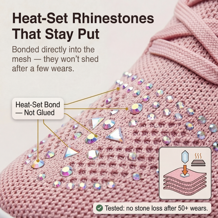 Stellara – Women’s Rhinestone Wedge Sneakers