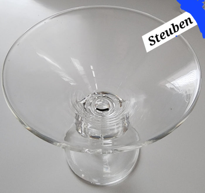 Steuben Signed 7737 champagne tall sherbert