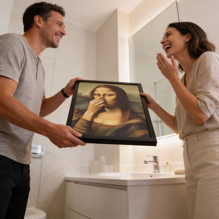 Stinkona - Mona Lisa Toilet Humor Print