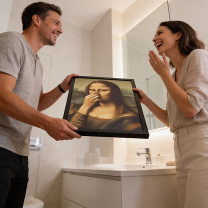 Stinkona - Mona Lisa Toilet Humor Print