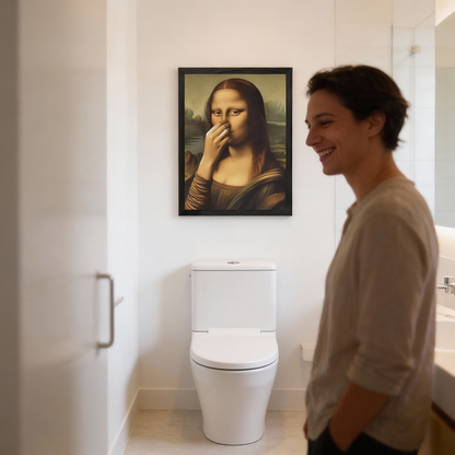 Stinkona - Mona Lisa Toilet Humor Print