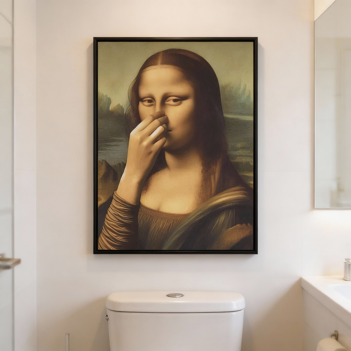 Stinkona - Mona Lisa Toilet Humor Print