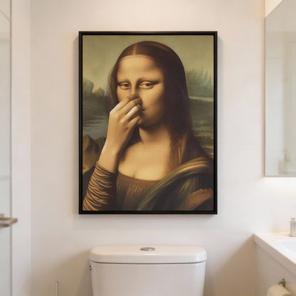 Stinkona - Mona Lisa Toilet Humor Print