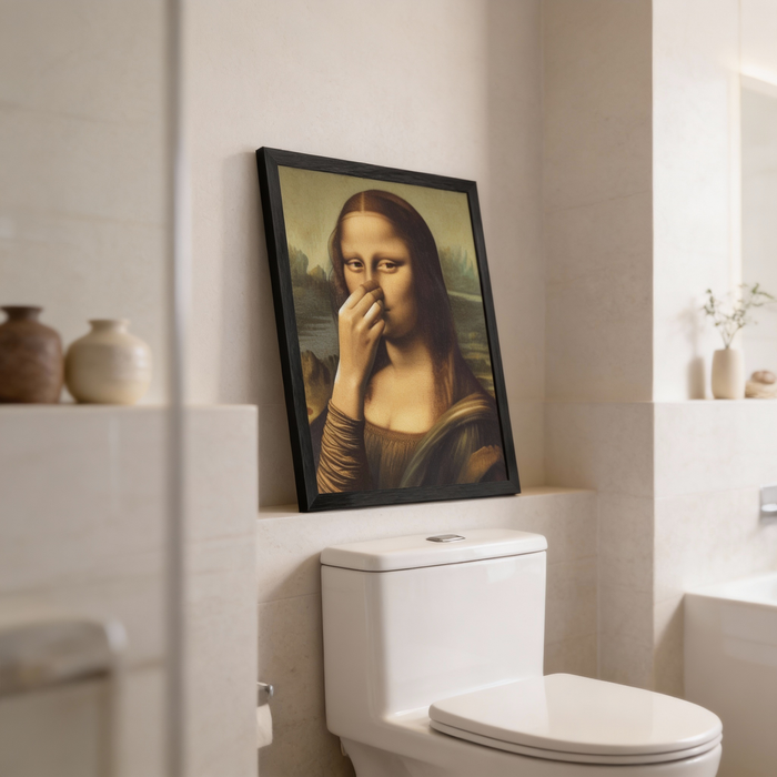 Stinkona - Mona Lisa Toilet Humor Print
