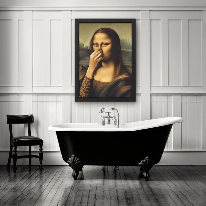 Stinkona - Mona Lisa Toilet Humor Print