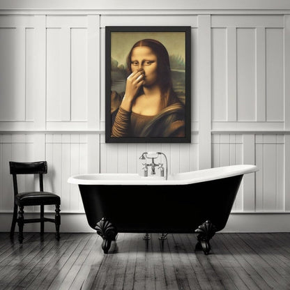 Stinkona - Mona Lisa Toilet Humor Print