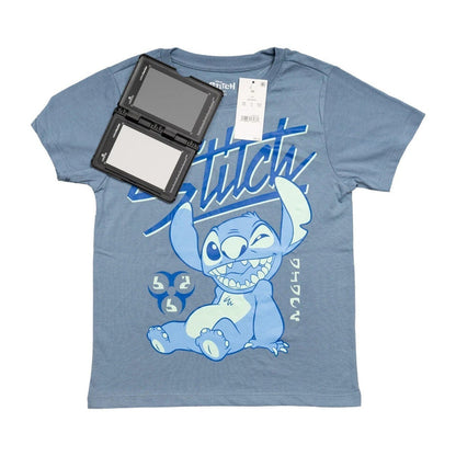 Stitch Character Chilling Boys Short Sleeve Light Blue Youth T-Shirt - TVStoreOnline