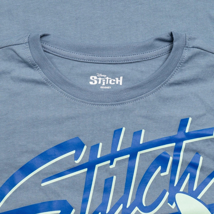 Stitch Character Chilling Boys Short Sleeve Light Blue Youth T-Shirt - TVStoreOnline