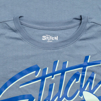 Stitch Character Chilling Boys Short Sleeve Light Blue Youth T-Shirt - TVStoreOnline