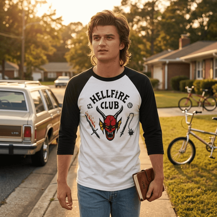 Stranger Things Hellfire Club Replica TV Series Adult Halloween Cosplay Costume T-Shirt - TVStoreOnline