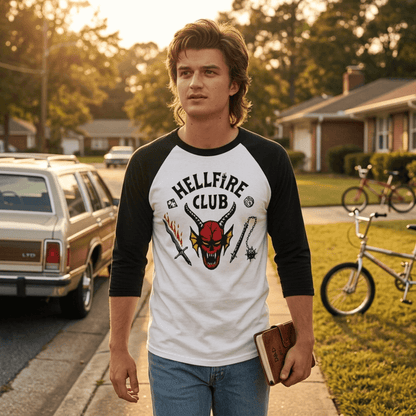 Stranger Things Hellfire Club Replica TV Series Adult Halloween Cosplay Costume T-Shirt - TVStoreOnline
