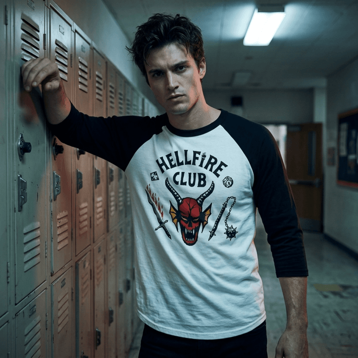 Stranger Things Hellfire Club Replica TV Series Adult Halloween Cosplay Costume T-Shirt - TVStoreOnline