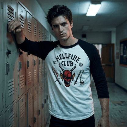 Stranger Things Hellfire Club Replica TV Series Adult Halloween Cosplay Costume T-Shirt - TVStoreOnline