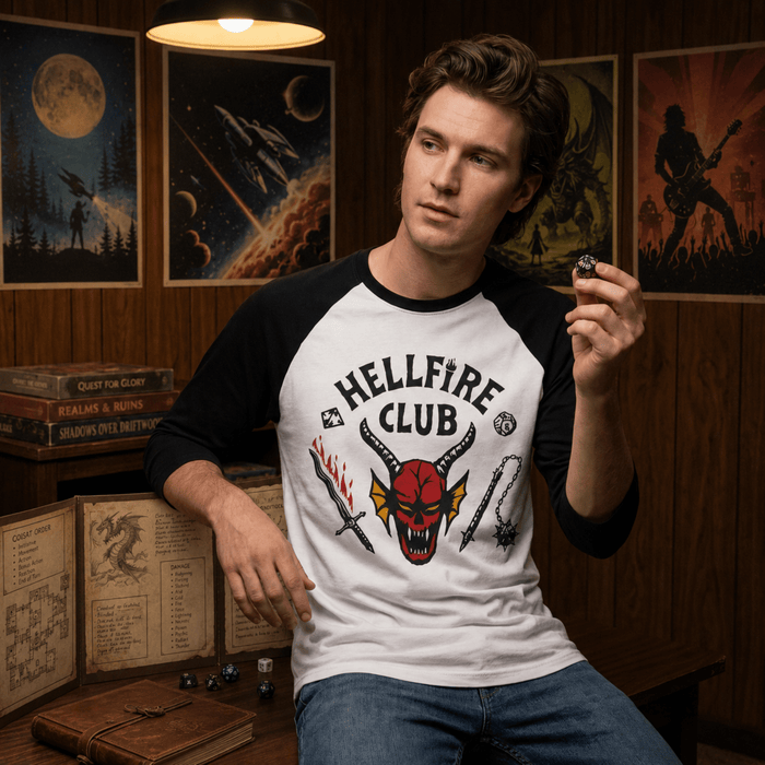 Stranger Things Hellfire Club Replica TV Series Adult Halloween Cosplay Costume T-Shirt - TVStoreOnline