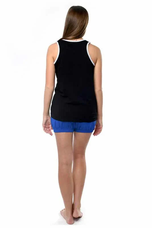 Sugar and Bruno Athlete Artist Rebel Tank, Black D9633