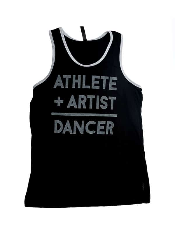 Sugar and Bruno Athlete Artist Rebel Tank, Black D9633