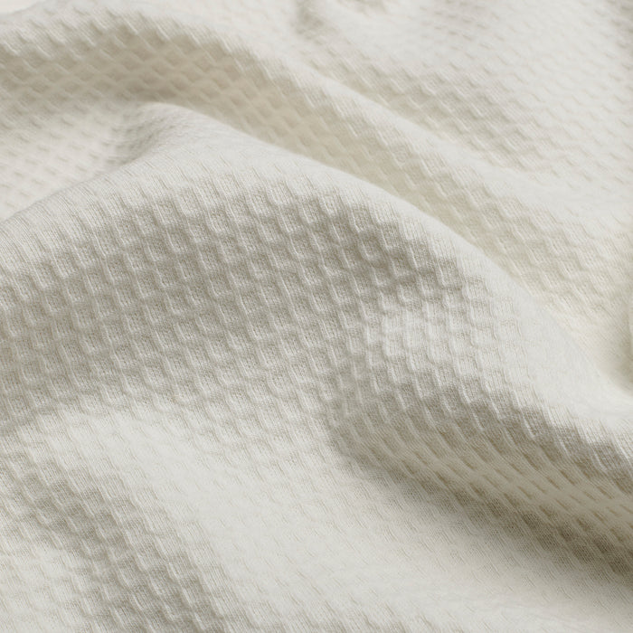 Textured Waffle Polo Shirt - Ecru