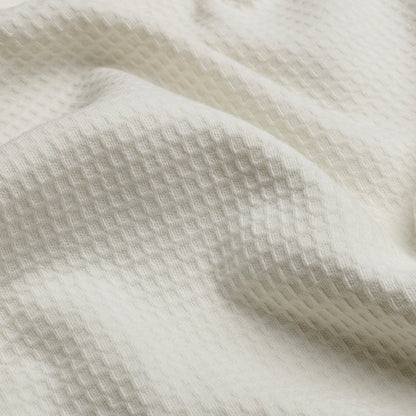 Textured Waffle Polo Shirt - Ecru