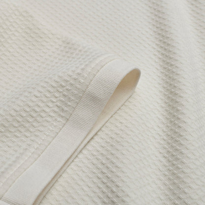 Textured Waffle Polo Shirt - Ecru
