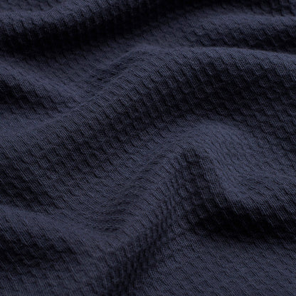 Textured Waffle Polo Shirt - Slate
