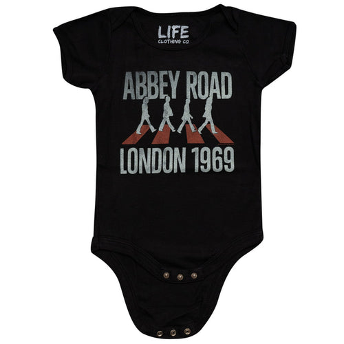 The Beatles Abbey Road London 1969 Black Infant Baby One Piece Romper - TVStoreOnline