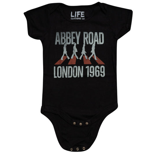 The Beatles Abbey Road London 1969 Black Infant Baby One Piece Romper - TVStoreOnline