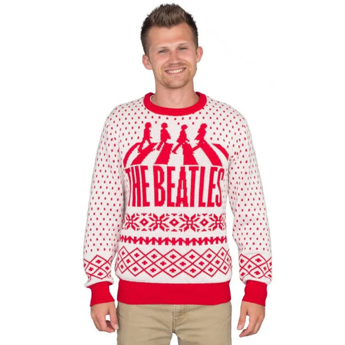 The Beatles Abbey Road LP Cover Unisex Ugly Christmas Sweater - TVStoreOnline