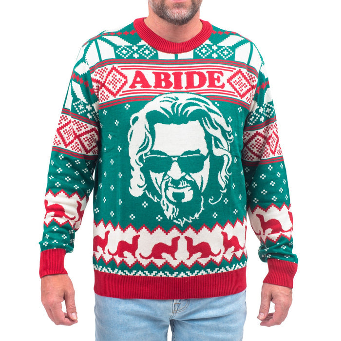 The Big Lebowski Dude Abide Marmot Bowling Unisex Ugly Christmas Sweater