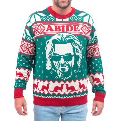 The Big Lebowski Dude Abide Marmot Bowling Unisex Ugly Christmas Sweater