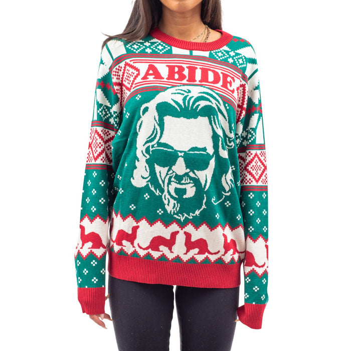 The Big Lebowski Dude Abide Marmot Bowling Unisex Ugly Christmas Sweater