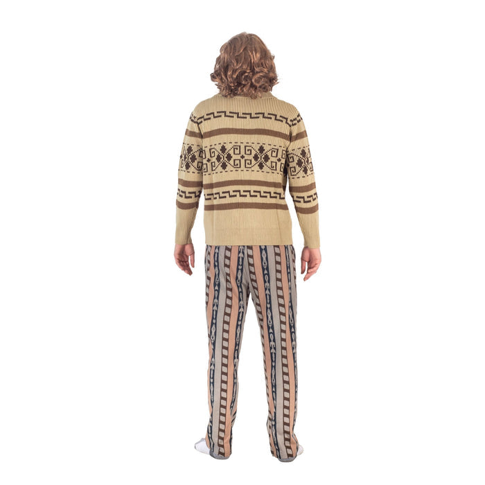 The Dude Lebowski Bowling Movie Character Cardigan Sweater and Lounge Pants Halloween Costume Set - TVStoreOnline