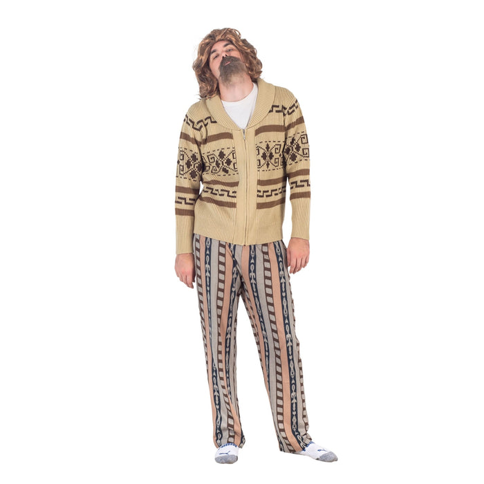 The Dude Lebowski Bowling Movie Character Cardigan Sweater and Lounge Pants Halloween Costume Set - TVStoreOnline