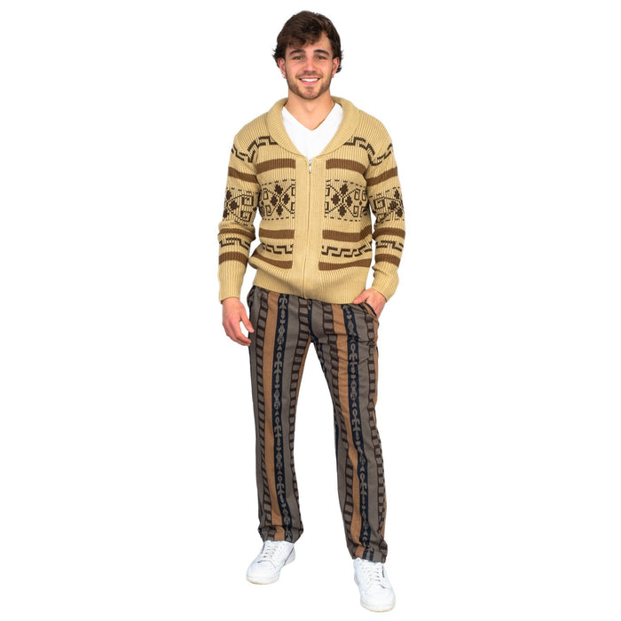 The Dude Lebowski Bowling Movie Character Cardigan Sweater and Lounge Pants Halloween Costume Set - TVStoreOnline
