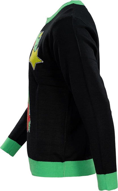 The Grinch Bend Tree with Gifts Adult Knitted Ugly Christmas Sweater - TVStoreOnline