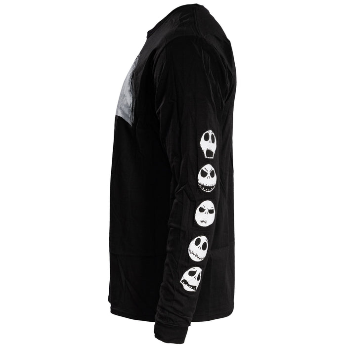 The Nightmare Before Christmas Moon Long Sleeve Adult Unisex Shirt Black - TVStoreOnline