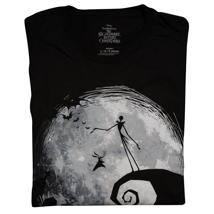 The Nightmare Before Christmas Moon Long Sleeve Adult Unisex Shirt Black - TVStoreOnline