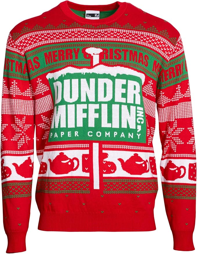 The Office Dunder Mifflin Adult Unisex Ugly Christmas Sweater - TVStoreOnline
