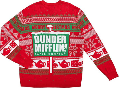 The Office Dunder Mifflin Adult Unisex Ugly Christmas Sweater - TVStoreOnline