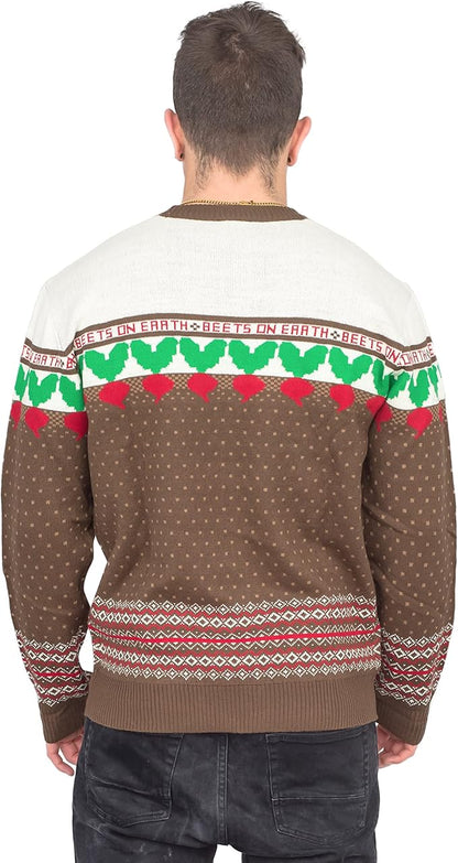 The Office TV Series Dwight Schrute Farms Beets Ugly Christmas Sweater - TVStoreOnline