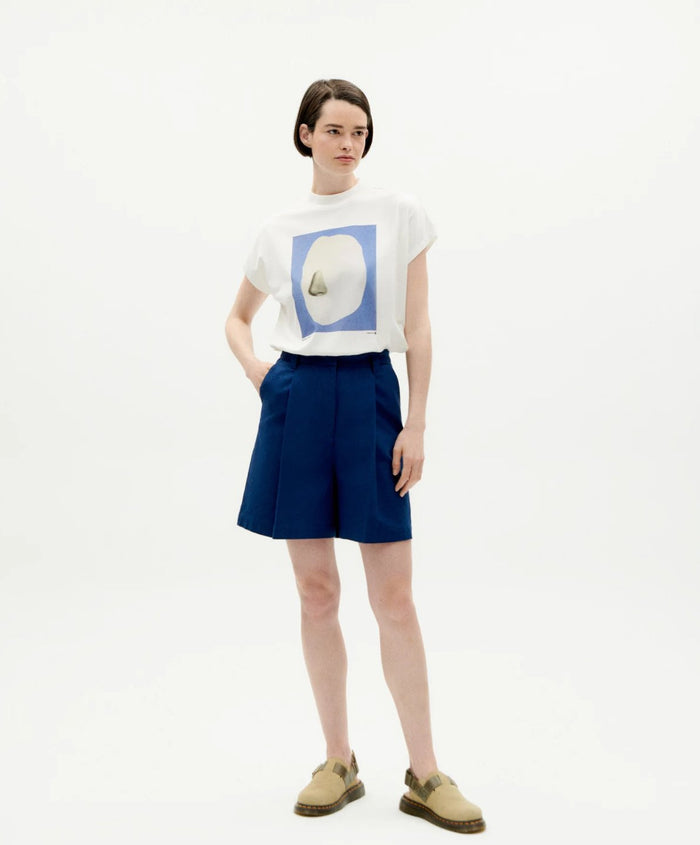 Thinking Mu Femme - Sense 2 Volta T-shirt - White-Tops-WTS00365